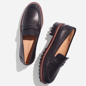 Madewell Black Leather Loafers
